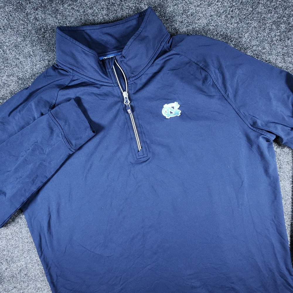 Cutter & Buck NCAA UNC Tar Heels 1/4 Zip Pullover Mens XL Navy MCK01143
